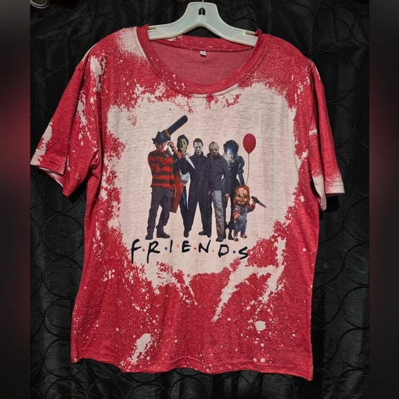 Red Horror Characters Graphic T-Shirt - Picture 1 of 5